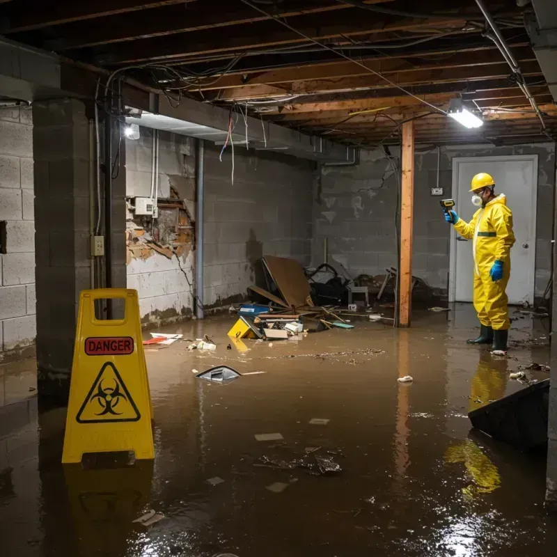 Flooded Basement Electrical Hazard in Bergen County, NJ Property